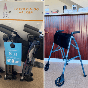 Rolling walkers help people with balance issues safely walk through their homes or in the community.