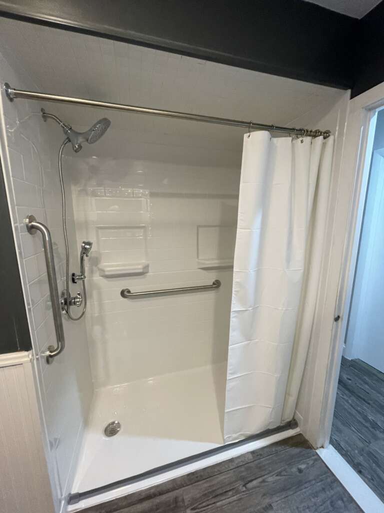 Best Bath Barrier Free Shower w_Dual Mobile Shower Head with mounted cradle bathroom modifications
